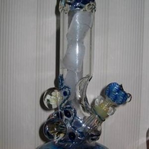 Blown Glass Silver Flake Bong