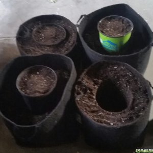 Washing fabric pots