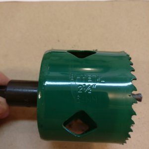 2-1/2" hole saw for 1-1/2" Uni-Seal