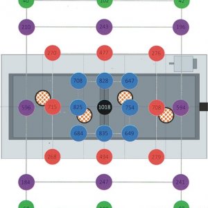 Mars light Par pattern on totes