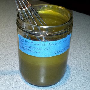 6 ounces salve with 25 g beeswax (needs more)