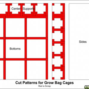 Grow Bag Cage Cut Pattern