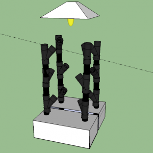 vertical grow concept via 2" wye fittings