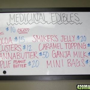 Kind Meds Menu Board