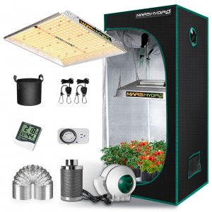 Mars Hydro TS 1000 LED Grow Light + 2.3 'x2.3 ' Indoor Tent Kits Combo Carbon Filter