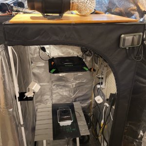 Vivosun smart grow system installed exhaust on top of tentjpg