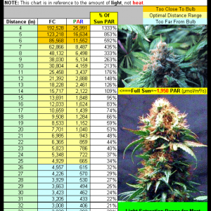 HPS ES_Electronic Ballast Lighting Chart vs. PAR