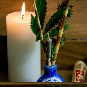 A candle for remembrance and a spliff for reflection