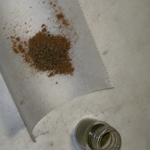 Kief parchment funnel and jar.JPG