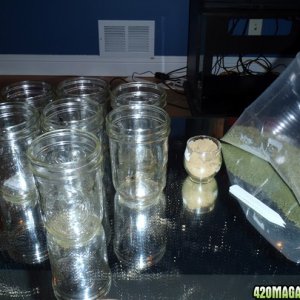 Dry Ice Hash making, 7 qt jars of buds