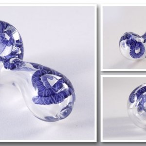 Glass pipe - Blue spoon thick pipe