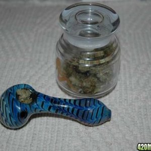 Glass and herb