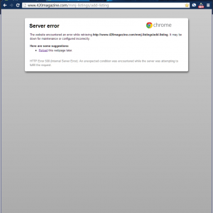 MMJ Listings Server Down