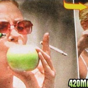 Charlize Theron Smoking Apple