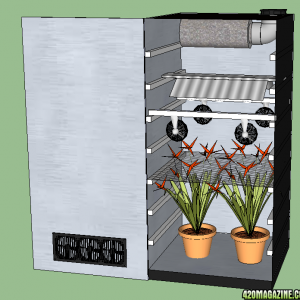 SketchUp 3D Model: Small Closet Grow Box