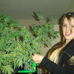 A Girl With Her Plant