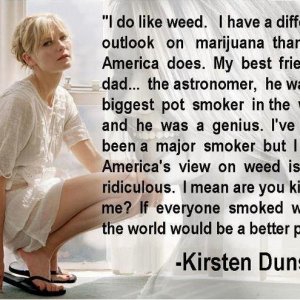 Kirstin Dunst on Marijuana