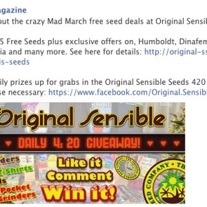 Original Sensible Seeds 03/11/14 FB