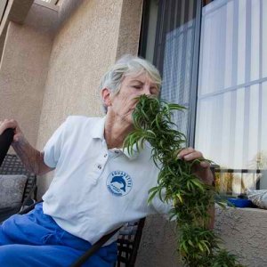 Grandma with cola