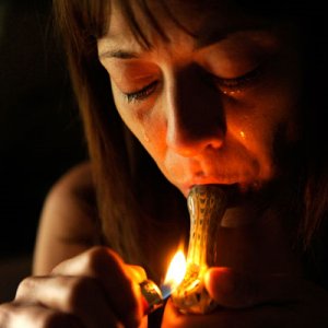 Woman Smoking MMJ