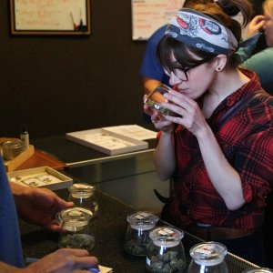 Girl in Dispensary