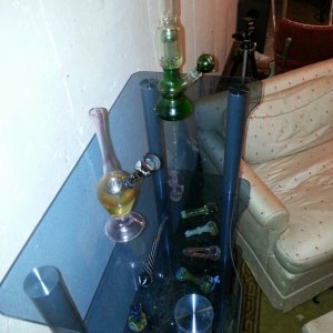 basement smoking lounge and glass