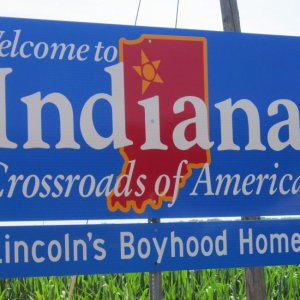 Indiana State Welcome Sign