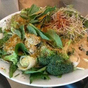 vegan salad with hemp