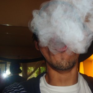 Me blowing out a cloud