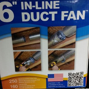 In-line fan install