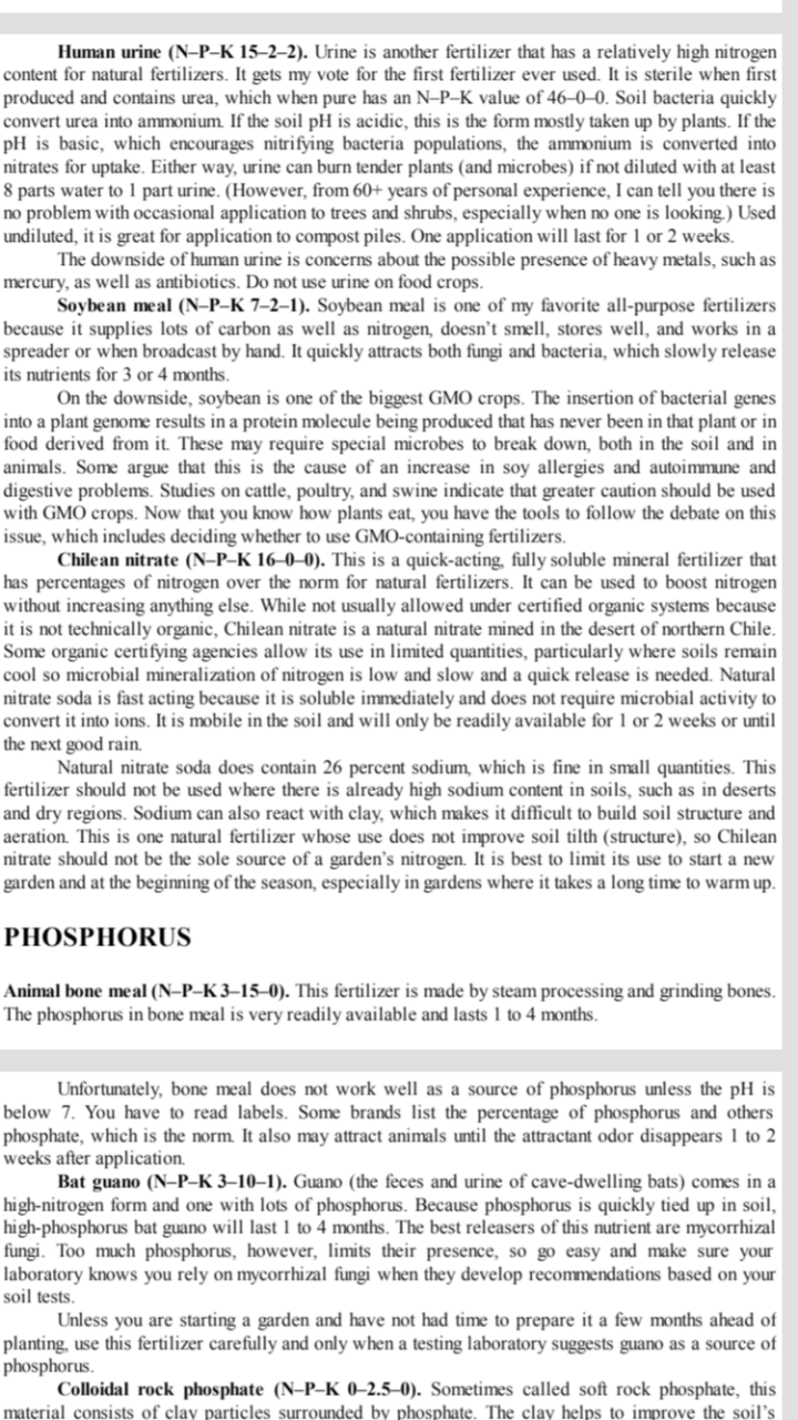 “Organic” Nitrogen sources 3/3