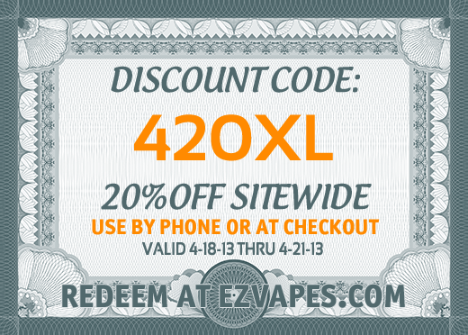 4/20 Sale Coupon Code for EZVapes.com