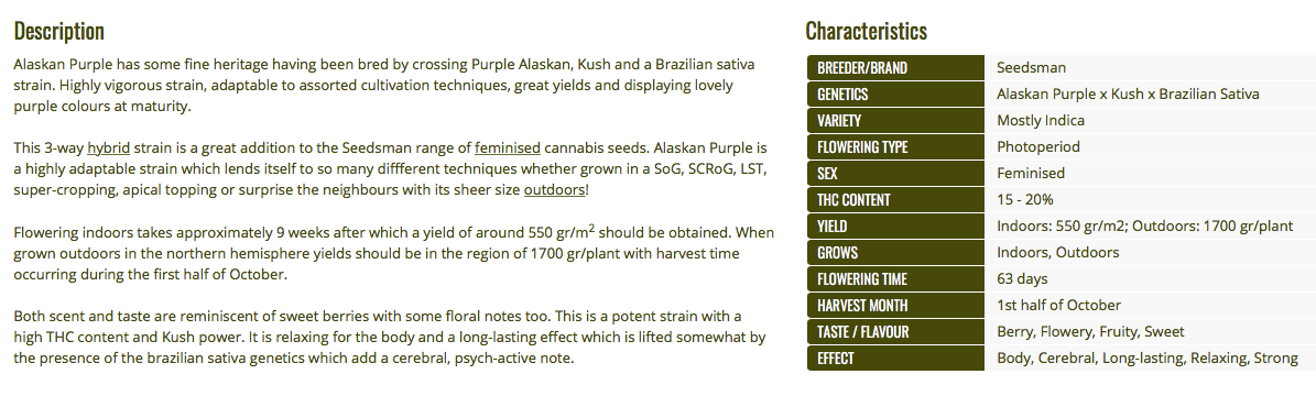 Alaskan Purple Photo