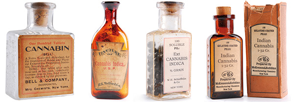 Cannabis Oil in Vintage Bottles