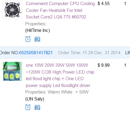 cheap led, driver and cooler