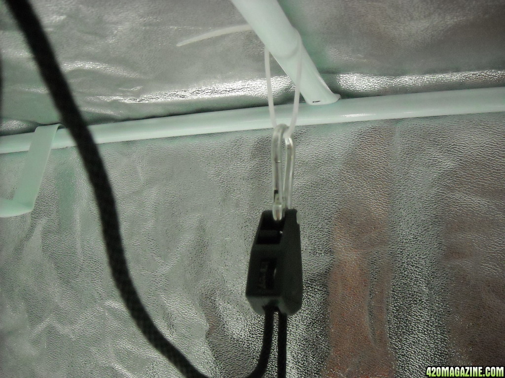 Close-up of Grow Light System Setup