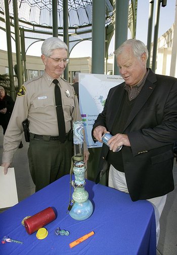 confiscated marijuana paraphernalia