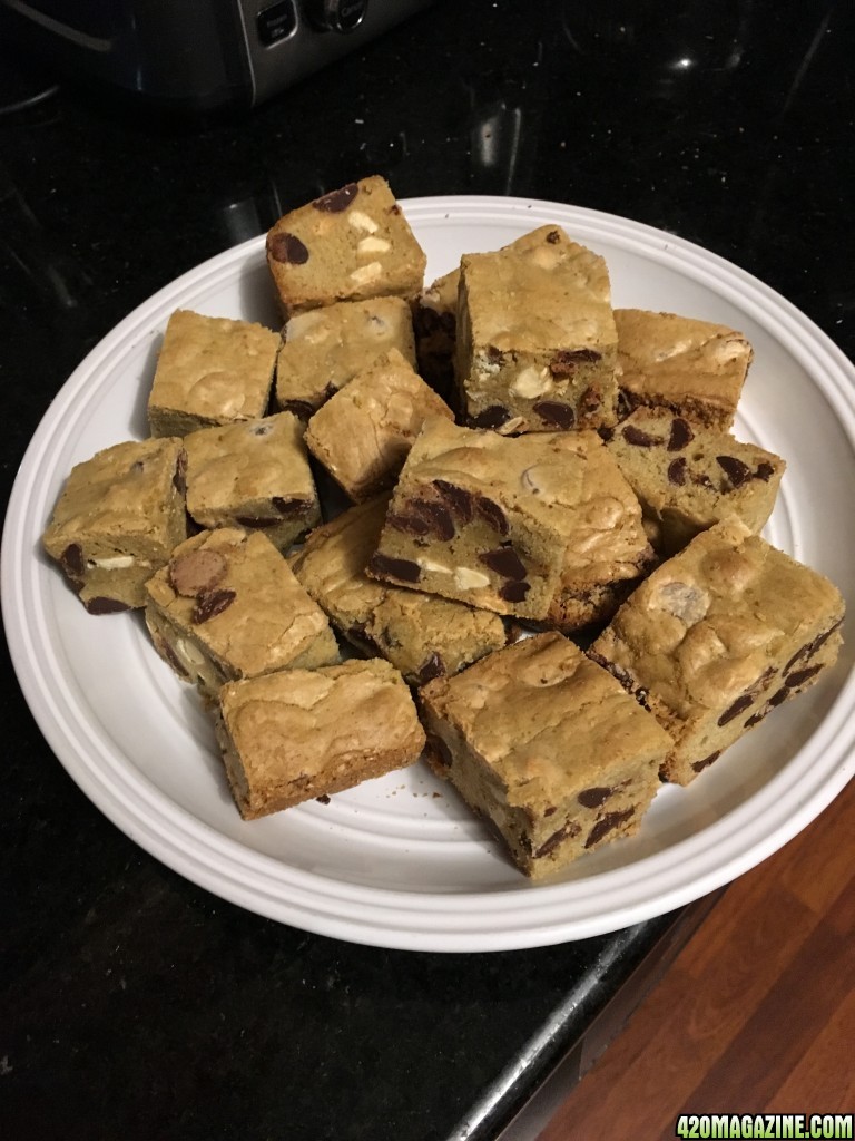 Congo Bars made with canna-butter