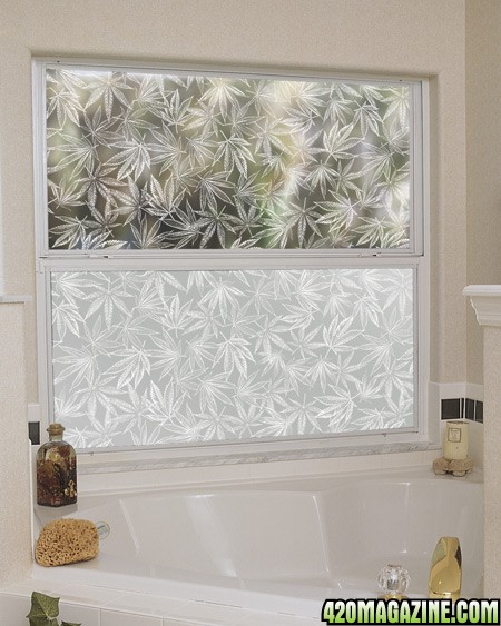 Decorate windows with Marijuana Leaf window decor