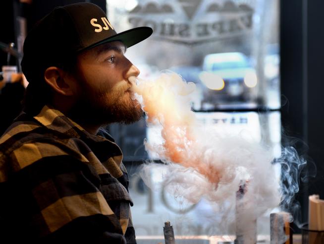 Dispensary Employee Hitting Vape