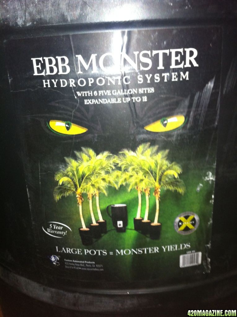 EBB 6 Bucket Monster Hydroponic System