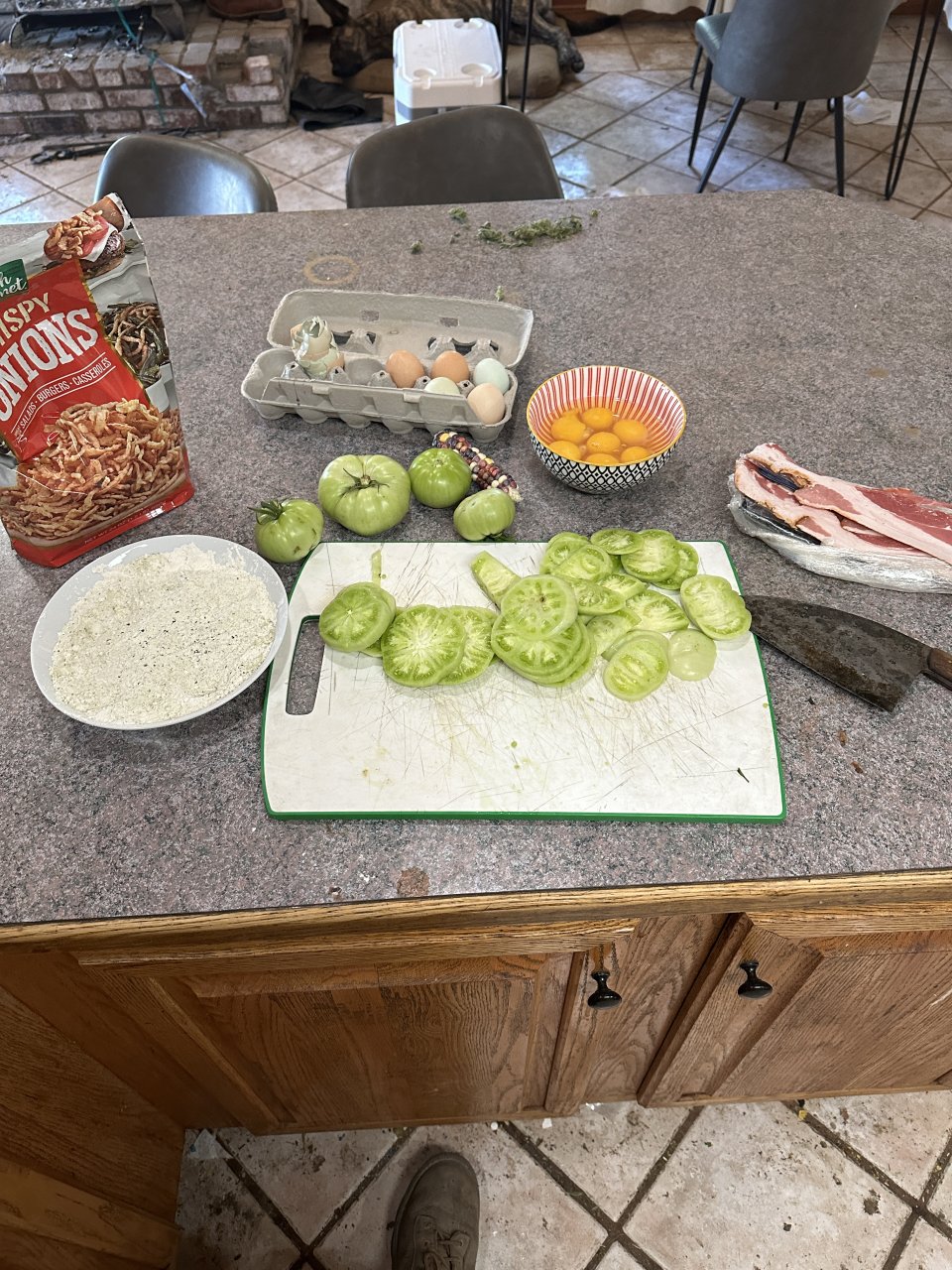 Fried green tomatoes