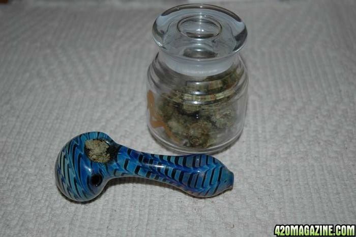 Glass and herb