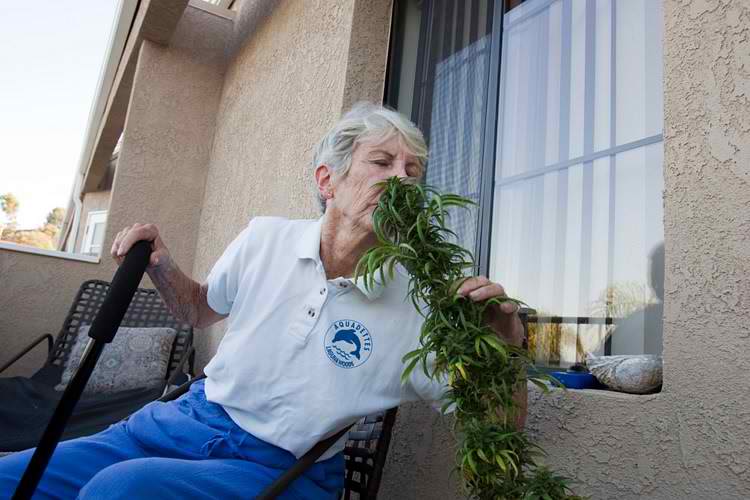 Grandma with cola