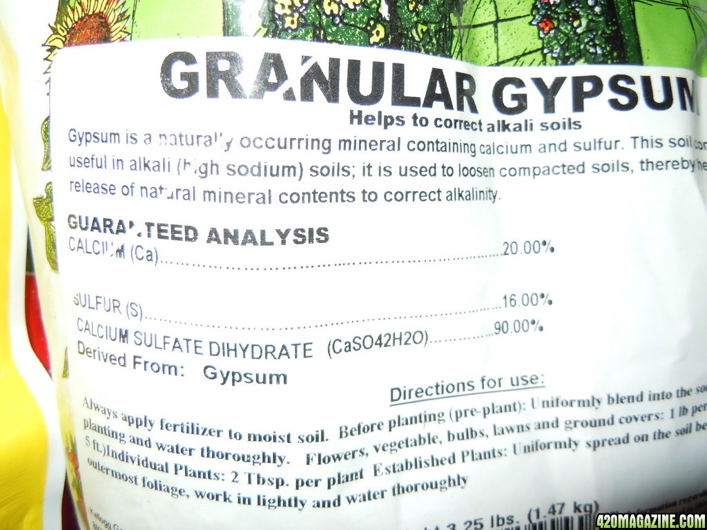 granular gypsum