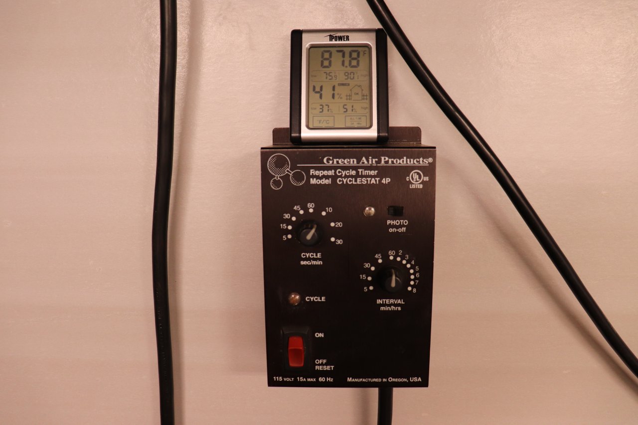 Grow Room temp. and humidity readings