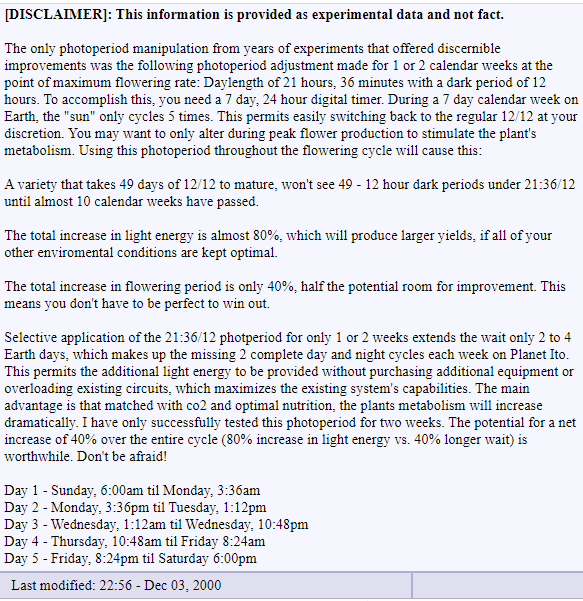 How do I manipulate the photoperiod for larger yields?