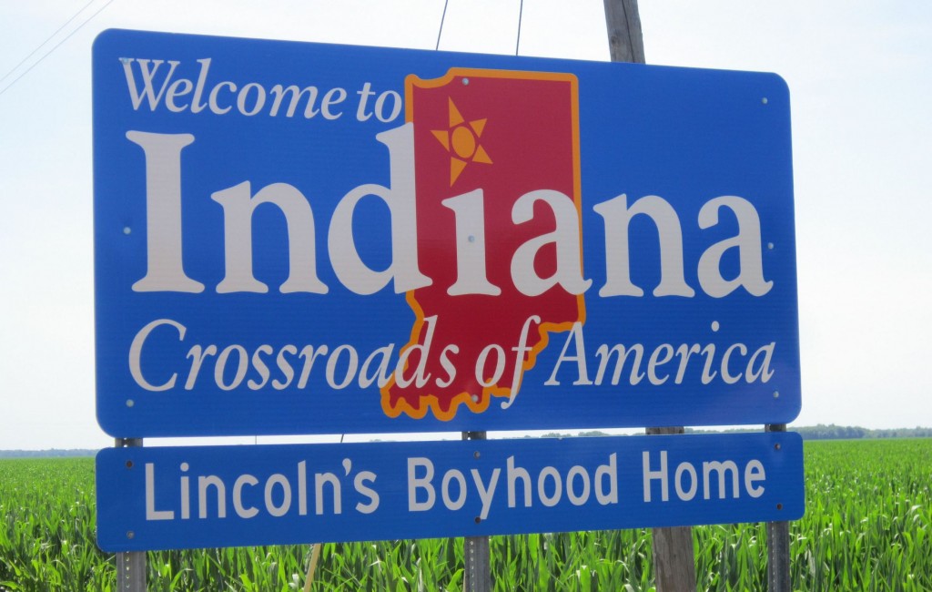 Indiana State Welcome Sign