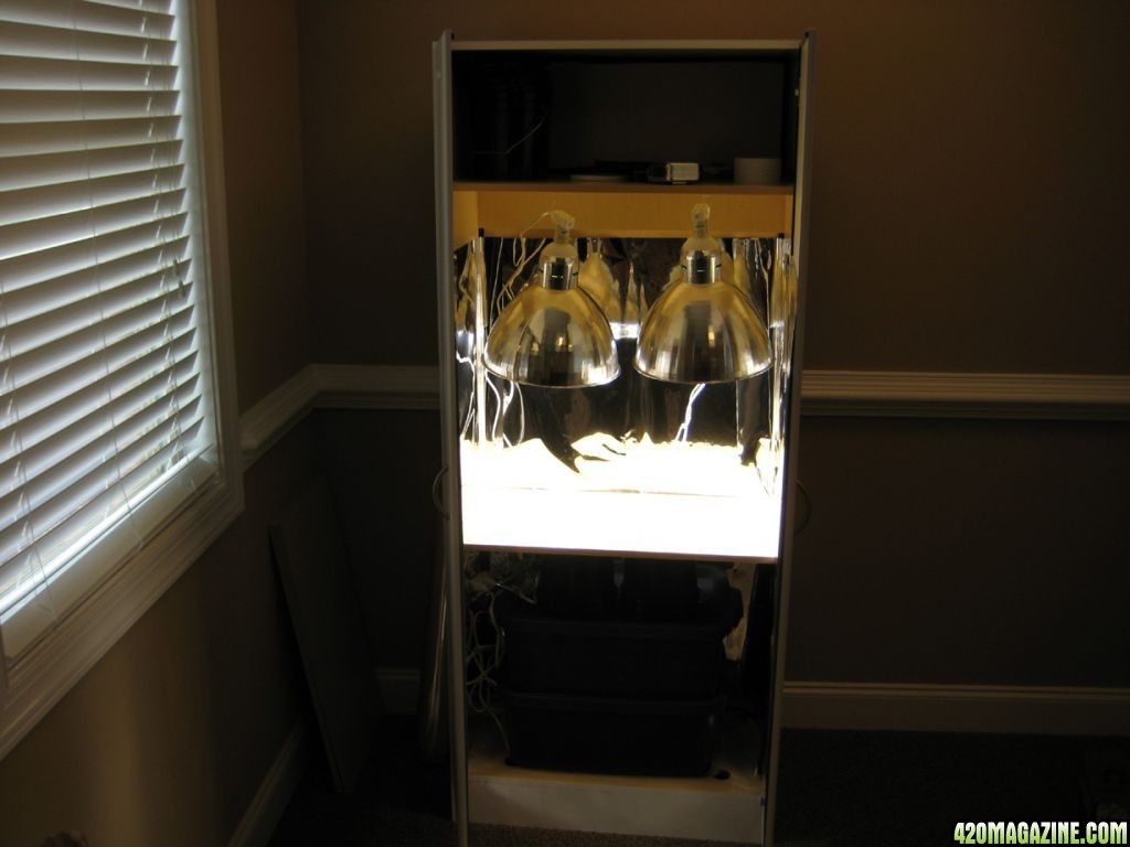 JCool Cabinet full front view lights on