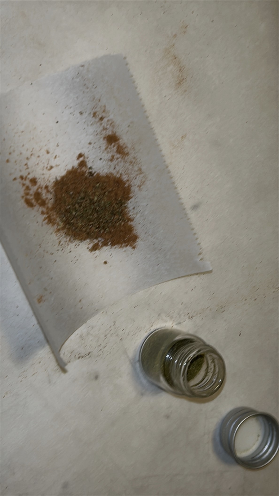 Kief parchment funnel and jar.JPG